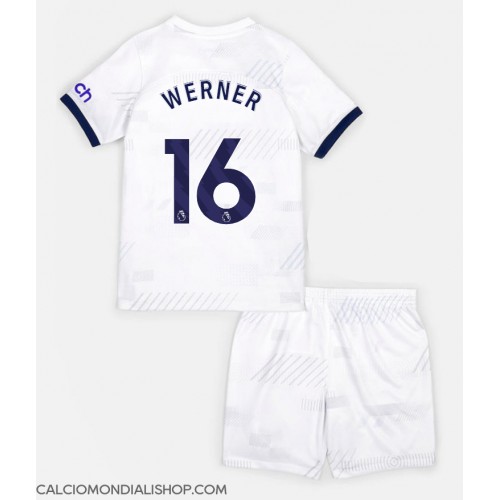 Maglie da calcio Tottenham Hotspur Timo Werner #16 Prima Maglia Bambino 2023-24 Manica Corta (+ Pantaloni corti)